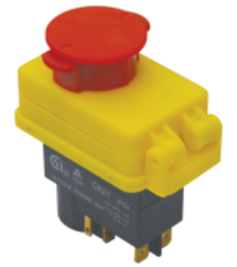 Imagine BUTON 12A 230VAC IP54 5CONT INTR  DE SIG CU RELEU GALBEN SSTM-015