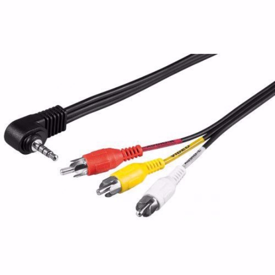 Imagine CABLU AUDIO VIDEO 1,5M4 PIN JACK 3,5MM TATA -3 X RCA TATA AVC-199/1,5-BU