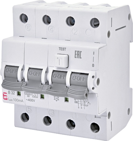 Imagine DIFERENTIAL RCBO 3P+N B 16A, 30MA/TIP A,  6KA, 4MD, KZS-4M