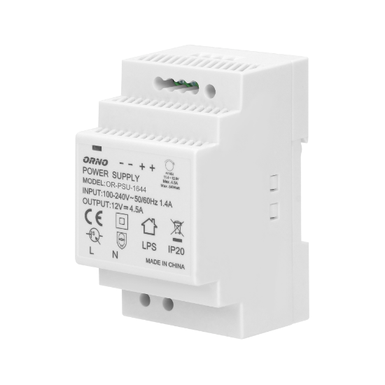 Imagine SURSA 54W, INTRARE 100-230VAC, IESIRE 4.5A, 12VDC, IP20, PE SINA, 3MD,OR-PSU-1644