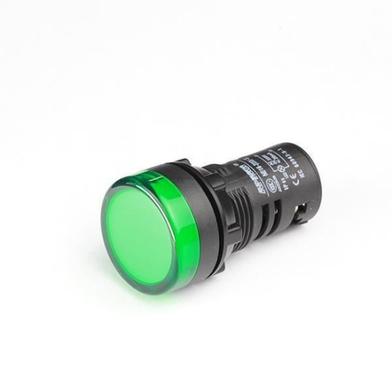 Imagine LAMPA SEMNAL FI22 CU LED 230VAC DISP VERDE 02-533