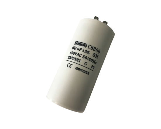 Imagine CONDENSATOR MOTOR, FUNCTIONARE  60UF 450VAC  CBB60A-60/450, TERMINAL 6.3MM