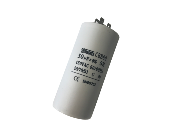 Imagine CONDENSATOR MOTOR, FUNCTIONARE  50UF 450VAC  CBB60A-50/450, TERMINAL 6.3MM