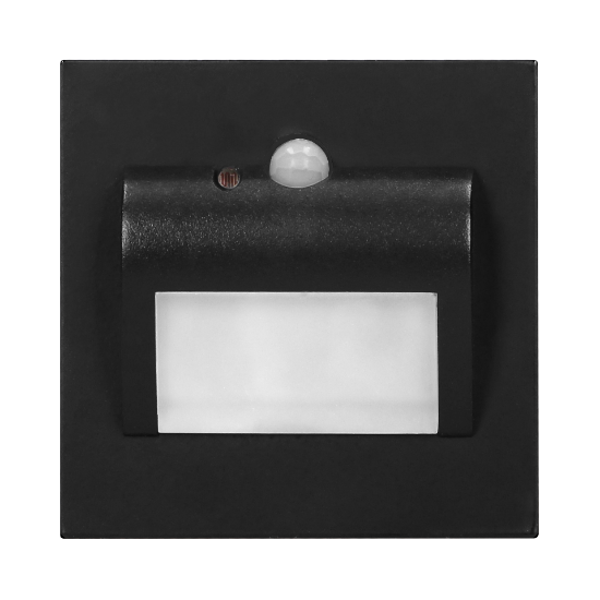 Imagine LAMPA LED PT SCARA 1.5W 4000K/30LM 12VDC NEGRU, OTEL/STICLA, FI60MM, CU SENZOR CREPUSCULAR+MISCARE