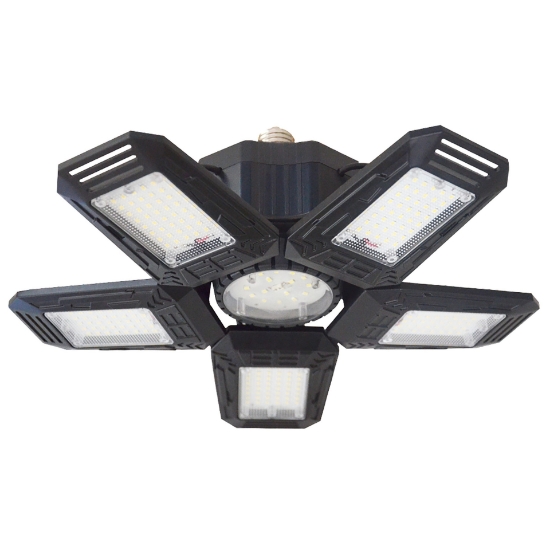 Imagine LAMPA LED DE ATELIER MONTAJ IN DULIE E27, 55W, 6500K/4950LM , PLIABILA, CU 5 ARIPI