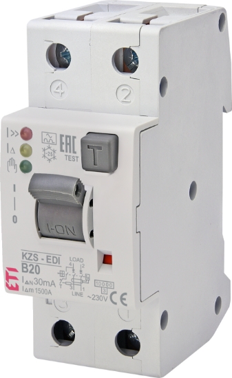 Imagine DIFERENTIAL RCBO,  30MA/TIP A, 2P B 20A, 10KA 2MD, 3LED, KZS-2M2P EDI A B20/0.03