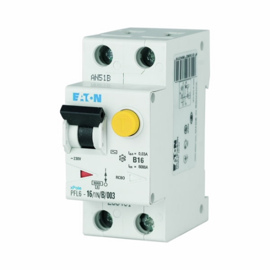 Imagine DIFERENTIAL 2MD,  30MA/TIP AC, 1P+N C 16A, 6.0KA, RCBO, PFL6