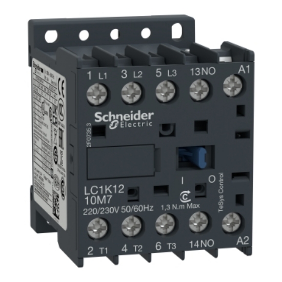 Imagine CONTACTOR  12A 3P 230VAC 1ND+0NI LC1K