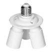 Imagine ADAPTOR DULIE, DE LA E27 LA 3X E27, ALB, INGUST