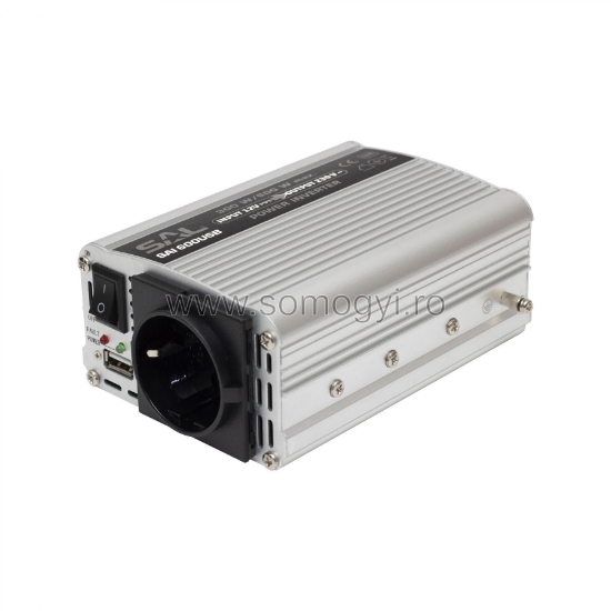 Imagine INVERTOR TENSIUNE 12VDC-230CAC 300W-600W CONECTOR USB SAI 600W