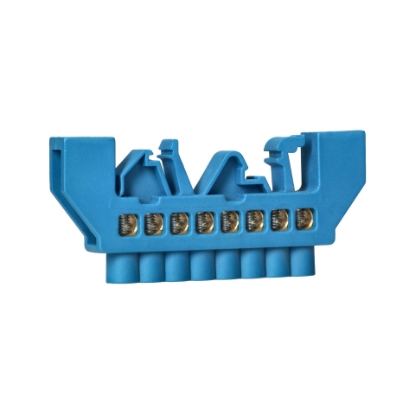 Imagine BARA DISTRIBUTIE (N) IZOLATA  78,5X35X11MM CU 8 SURUBURI, ALBASTRU, IP 20 OR-LZ-