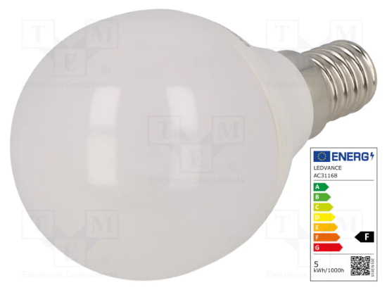 Imagine BEC LED E14 P, 6000K/ 470LM,  5.7W 230V, P40, PARA  OSRAM MAT