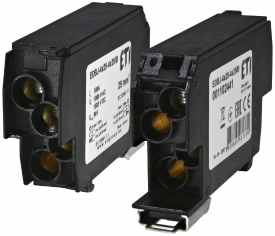 Imagine BLOC DISTRIBUTIE 1P, (4*25+4*25)MMP, NEGRU, EDBJ-4X25-4X25/B