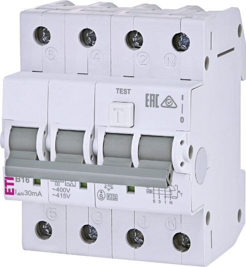 Imagine DIFERENTIAL RCBO 3P+N B 16A, 30MA/TIP A,  6KA, 4MD, KZS-4M