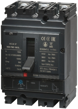 Imagine INTRERUPATOR AUTOMAT 3P 100A/100-80A, 690 VAC, 36KA, NBS-TMS 100/3L