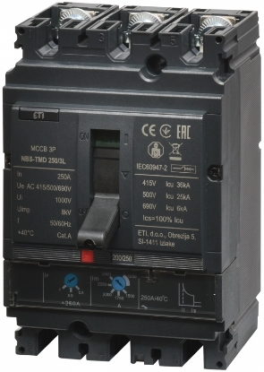 Imagine INTRERUPATOR AUTOMAT 3P 250A/250-200A, 690 VAC, 36KA, NBS-TMS 250/3L