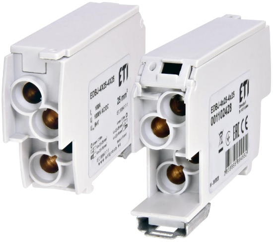 Imagine BLOC DISTRIBUTIE 1P, (4* 25+4*25)MMP, 100A, GRI, EDBJ-4X25-4X25