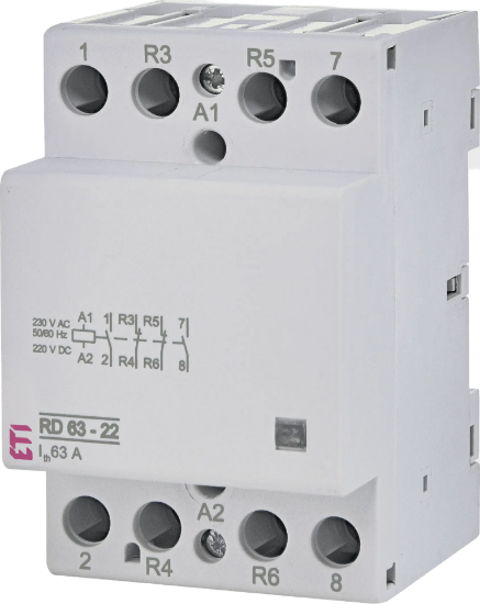 Imagine CONTACTOR MODULAR 63A, 4P/2ND+2NI, UB=230VAC/DC, 3MD, RD 63